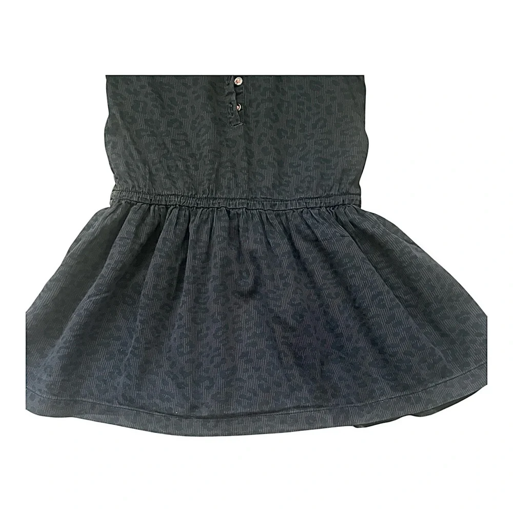 Carter’s casual twirl bodysuit dress Girl 4T midnight leopard print front button